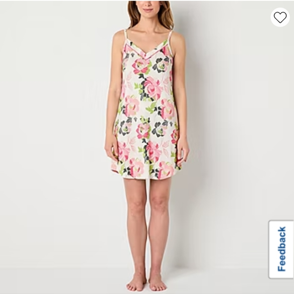COOL & CALM liz claiborne SAVANNAH FLORAL nightgown SIZE XL brand new